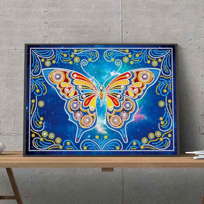 Butterfly Mosaic - Glowing Diamond Art