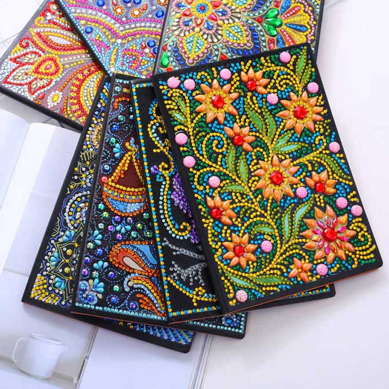 Diamond Painting Notebooks - Mosaic Art and Flowers