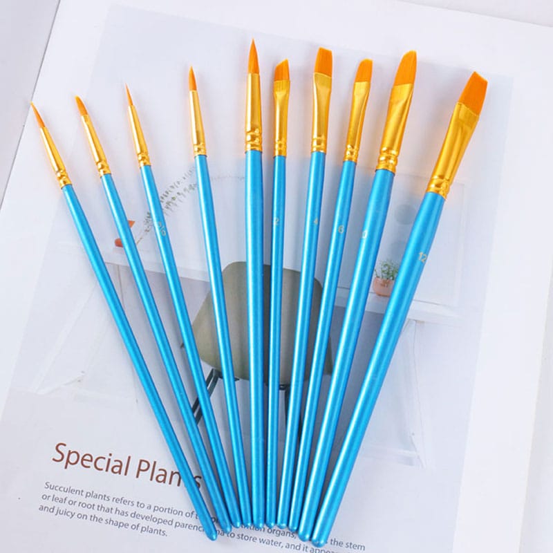 Paint by Numbers Brushes - 10PCs